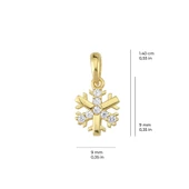 14 Ayar Kar Tanesi Altın Kolye Ucu 0,77 gr thumbnail 2