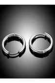 316l Paslanmaz Kararmaz Cerrahi Çelik 8mm Unisex Halka Küpe (GÜMÜŞ RENK) - 3