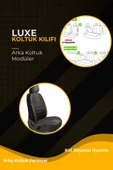 Luxe Deri Modüler Koltuk Kılıfı Takımı Siyah Sarı - 4