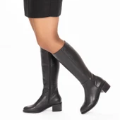 TwoEgoist Kadın Hakiki Deri 5cm Topuklu Klasik Çizme thumbnail 3