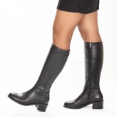 TwoEgoist Kadın Hakiki Deri 5cm Topuklu Klasik Çizme thumbnail 1