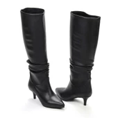 Kadın Kısa Topuklu Sivri Burunlu Körüklü Çizme thumbnail 4