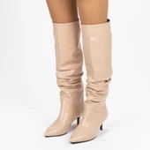 Kadın Kısa Topuklu Sivri Burunlu Körüklü Çizme thumbnail 2