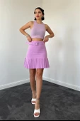 Lila Altı Pileli Etek thumbnail 1