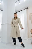 Kemerli ve Düğmeli Trençkot - 1