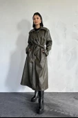 Kuşaklı Deri Trençkot thumbnail 1