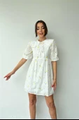 Bebe Yakalı Brode Elbise - 3