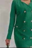 Gold Düğmeli Ceket Elbise thumbnail 4