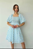 Kare Desenli Yazlık Elbise thumbnail 2