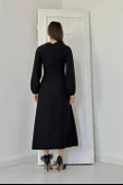 Büzgülü Krep Elbise thumbnail 4