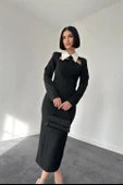 Kravat Detaylı Elbise - 3