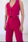 Önü Düğmeli Yelek ve Pantolon Takım - 2