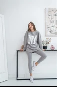 NY Baskılı Takım - Gri thumbnail 1