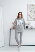NY Baskılı Takım - Gri thumbnail 3