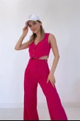 Önü Düğmeli Yelek ve Pantolon Takım - 1