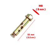 Saplamalı Gömlek Çelik Dübel M8x55 mm Raf Montaj Bağlantı Zemin Monte Tavan Beton Asma Aparat - 4