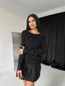 Boncuklu Triko Kazak - 1