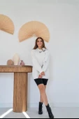 Kapüşonlu ve Baskılı Sweatshirt - 3
