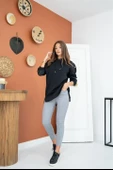 Kapüşonlu Garni Detay Sweatshirt - 4