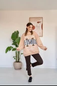 Yazı Baskılı Sweatshirt - 3