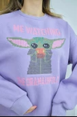Baskı Detaylı Oversize Sweat - 4