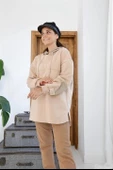 Kapüşonlu Garni Detay Sweatshirt - 1