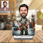 Usta 3D Ahşap Biblo,Sevgiliye Hediye,Doğum Günü Hediyesi thumbnail 1