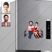Sevgili Tasarımlı Buzdolabı Magneti/Resim Gönder Magnet Olsun - 1