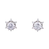 7 mm Zirkon Taşlı Lotus-Çiçek Model 925 Ayar Gümüş Üçlü Kadın Takı Seti - 4