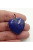 Doğal Lapis Taşı Kolye Ucu - Kalp Kesim 209-2 thumbnail 1
