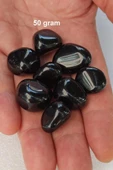 50 Gram Siyah Obsidyen Tamburlu Parçalar  232 - 1