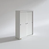 Kenzlife gardırop sürgülü kapaklı kapılı 120 papatya byz gardolap dolap - 2