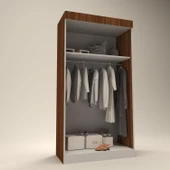 Kenzlife gardırop sürgülü kapaklı kapılı karanfil090 cvz aynalı gardolap dolap thumbnail 2