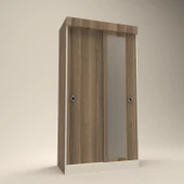 Kenzlife gardırop sürgülü kapaklı kapılı karanfil090 crd aynalı gardolap dolap - 1
