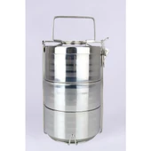 Digithome 3’lü Çelik Hazneli Yemek Taşıma Saklama ve Sefer Tası İş Ofis Okul İçin Gri - YK1430 C320.025 - 4