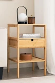 Digithome Bambu 3 Katlı Çekmeceli Oturma Odası ve Yatak Odası Ofis İçin Depolama Raflı Komodin –JW-22230 B/3 C1-1-289 - 2
