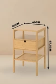 Digithome Bambu 3 Katlı Çekmeceli Oturma Odası ve Yatak Odası Ofis İçin Depolama Raflı Komodin –JW-22230 B/3 C1-1-289 - 7