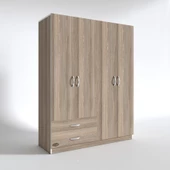 Kenzlife gardırop 4 kapaklı kapılı 2 çekmeceli orkide crd 180*120*42 gardolap dolap thumbnail 3