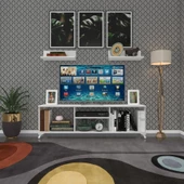 Kenzlife televizyon sehpası monako150 byz tv ünitesi raflı thumbnail 1