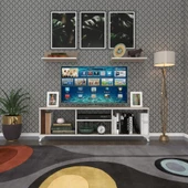 Kenzlife televizyon sehpası monako150 crd tv ünitesi raflı thumbnail 1