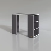 Kenzlife bilgisayar çalışma masası venüs gri ofis sekreter laptop thumbnail 3