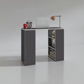 Kenzlife bilgisayar çalışma masası venüs gri ofis sekreter laptop thumbnail 2