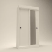 Kenzlife gardırop sürgülü kapaklı kapılı karanfil090 byz aynalı gardolap dolap - 1