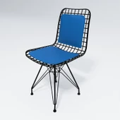 Knsz kafes tel sandalyesi 1 li mazlum syhmvi sırt minderli ofis cafe bahçe mutfak thumbnail 1