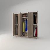 Kenzlife gardırop 6 kapaklı kapılı anemon 180*180*42 crd gardolap dolap - 2