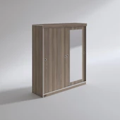 Kenzlife gardırop sürgülü kapaklı kapılı 160 papatya crd aynalı gardolap dolap thumbnail 2