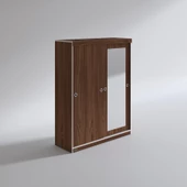 Kenzlife gardırop sürgülü kapaklı kapılı 140 papatya cvz aynalı gardolap dolap thumbnail 3