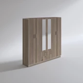 Kenzlife gardırop 6 kapılı çekmeceli begonvil180 crd aynalı kapaklı gardolap dolap thumbnail 3