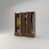 Kenzlife gardırop 6 kapılı 3 çekmeceli açelya150 cvz kapaklı gardolap dolap thumbnail 2