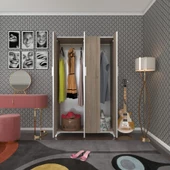 Kenzlife gardırop 4 kapaklı kapılı defne 168*100*42 crd ayaklı gardolap dolap thumbnail 1